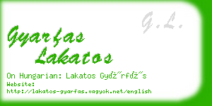 gyarfas lakatos business card